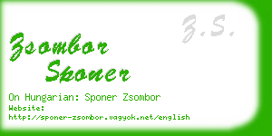 zsombor sponer business card